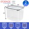 Sorbus Food Storage Containers - Pack of 2 with Air Tight, Four-Way Snap Lids